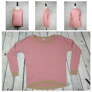 Gap High-Low Striped Scoop Neck Sweater